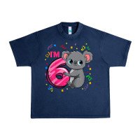 Navy kids 6th birthday shirt for girls koala bear 6 years old t shirt Urban Heavy Tee - linhVisuals