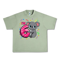 Oil Green kids 6th birthday shirt for girls koala bear 6 years old t shirt Urban Heavy Tee - linhVisuals