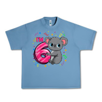 Pebble Blue kids 6th birthday shirt for girls koala bear 6 years old t shirt Urban Heavy Tee - linhVisuals