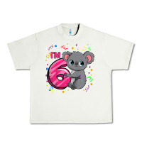 Pistachio kids 6th birthday shirt for girls koala bear 6 years old t shirt Urban Heavy Tee - linhVisuals