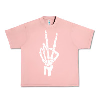 Salmon skeleton peace Urban Heavy Tee - linhVisuals