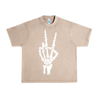 French Oak skeleton peace Urban Heavy Tee - linhVisuals