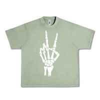 Oil Green skeleton peace Urban Heavy Tee - linhVisuals