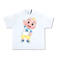 White jj cocomelon babyshark Urban Heavy Tee - linhVisuals