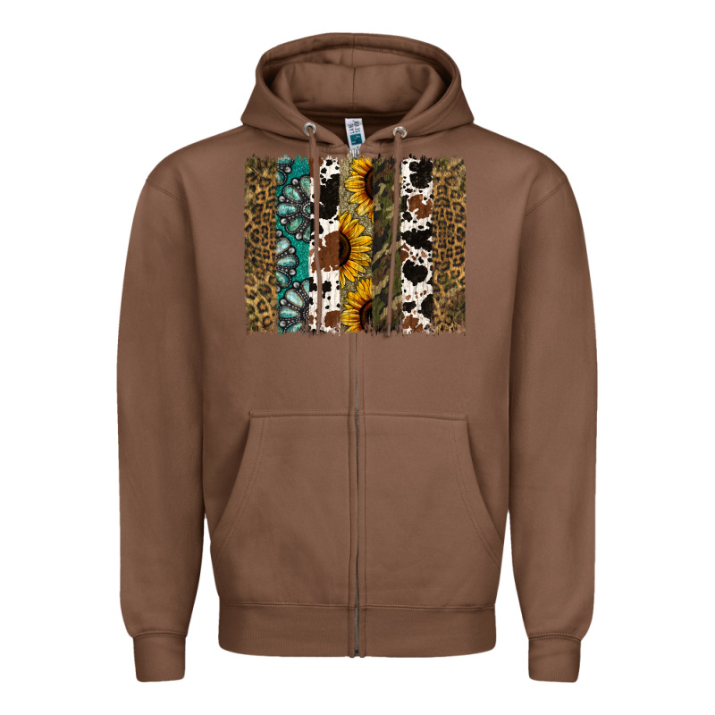 Western Brushstroke Zipper Hoodie by Jasminsmagicworld | Teevron