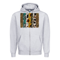 Heather Grey Western Brushstroke Zipper Hoodie - Jasminsmagicworld