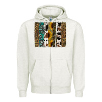 Oatmeal Heather Western Brushstroke Zipper Hoodie - Jasminsmagicworld
