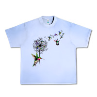 Grape Ice bird hummingbird dandelion flowers shirt for women men t shirt Urban Heavy Tee - linhVisuals