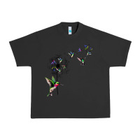Pigment Black bird hummingbird dandelion flowers shirt for women men t shirt Urban Heavy Tee - linhVisuals