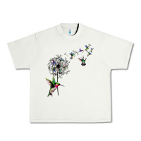 Pistachio bird hummingbird dandelion flowers shirt for women men t shirt Urban Heavy Tee - linhVisuals