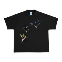 Black bird hummingbird dandelion flowers shirt for women men t shirt Urban Heavy Tee - linhVisuals