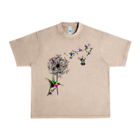 Bird Hummingbird Dandelion Flowers Shirt For Women Men T Shirt Urban Heavy Tee | Teevron