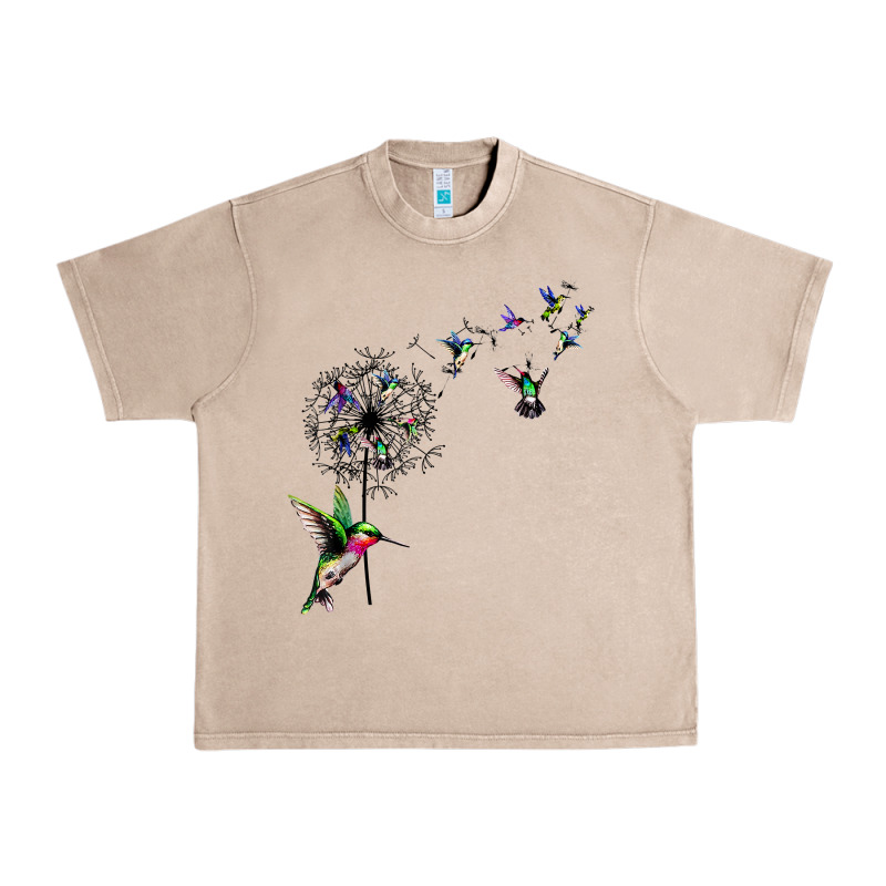 Bird Hummingbird Dandelion Flowers Shirt For Women Men T Shirt Urban Heavy Tee by linhVisuals | Teevron