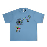 Pebble Blue bird hummingbird dandelion flowers shirt for women men t shirt Urban Heavy Tee - linhVisuals