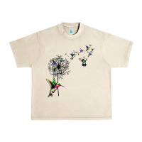 Sandshell bird hummingbird dandelion flowers shirt for women men t shirt Urban Heavy Tee - linhVisuals