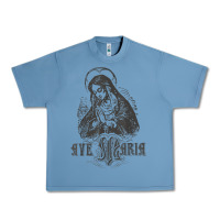 Pebble Blue ave maria schubert latin mass blessed mother hail mary lady t shirt Urban Heavy Tee - linhVisuals