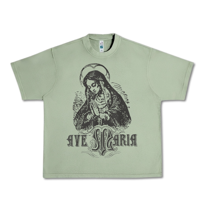 Ave Maria Schubert Latin Mass Blessed Mother Hail Mary Lady T Shirt Urban Heavy Tee by linhVisuals | Teevron