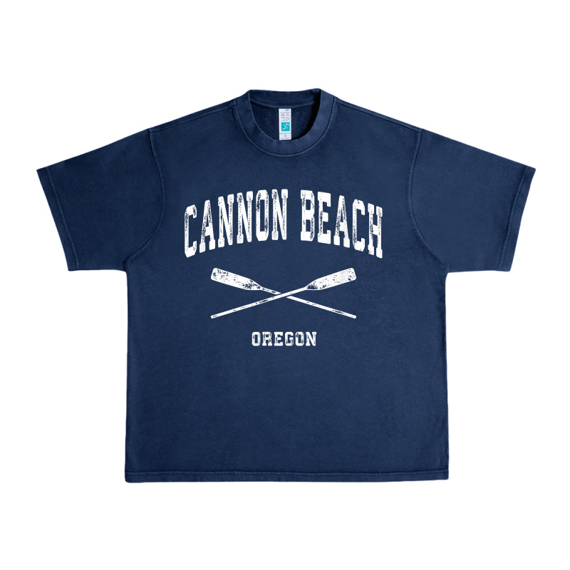Cannon Beach Oregon Vintage Nautical Crossed Oars T Shirt Urban Heavy Tee by linhVisuals | Teevron