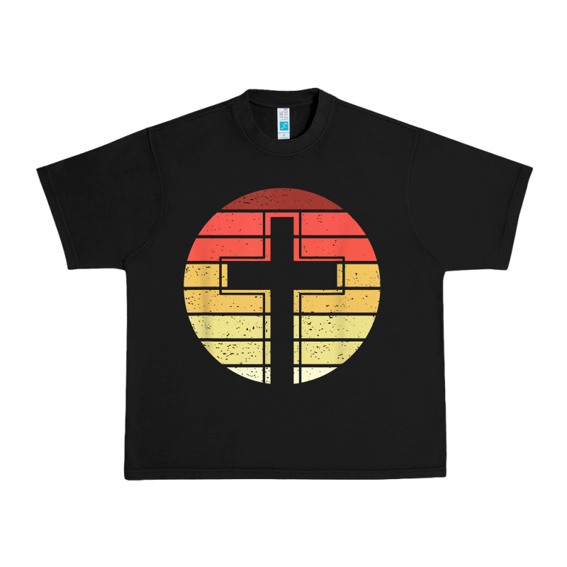 Jesus Cross Retro Style Vintage T Shirt Urban Heavy Tee by linhVisuals | Teevron