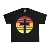 Black jesus cross retro style vintage t shirt Urban Heavy Tee - linhVisuals