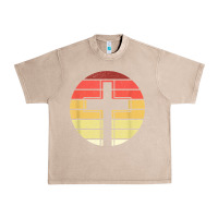French Oak jesus cross retro style vintage t shirt Urban Heavy Tee - linhVisuals