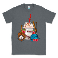 Charcoal Heather Baseball Frappe Coffee Classic Tee - FaDigitalArtStudio