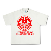 Pistachio iww injury one is injury to all front and back red zip hoodie Urban Heavy Tee - linhVisuals