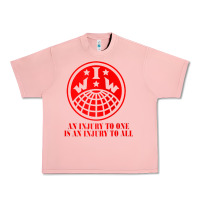Salmon iww injury one is injury to all front and back red zip hoodie Urban Heavy Tee - linhVisuals