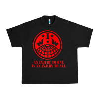 Black iww injury one is injury to all front and back red zip hoodie Urban Heavy Tee - linhVisuals