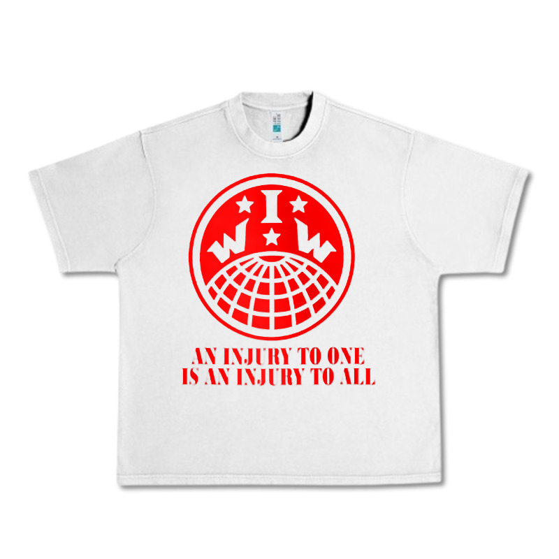 Iww Injury One Is Injury To All Front And Back Red Zip Hoodie Urban Heavy Tee by linhVisuals | Teevron
