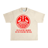 Sandshell iww injury one is injury to all front and back red zip hoodie Urban Heavy Tee - linhVisuals