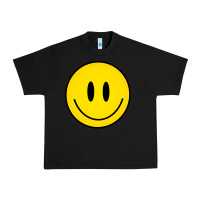 Black retro happy vibe smiley face happy face graphic sweatshirt Urban Heavy Tee - linhVisuals