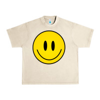 Sandshell retro happy vibe smiley face happy face graphic sweatshirt Urban Heavy Tee - linhVisuals