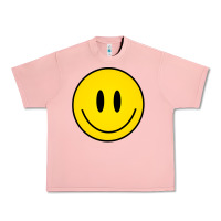 Salmon retro happy vibe smiley face happy face graphic sweatshirt Urban Heavy Tee - linhVisuals