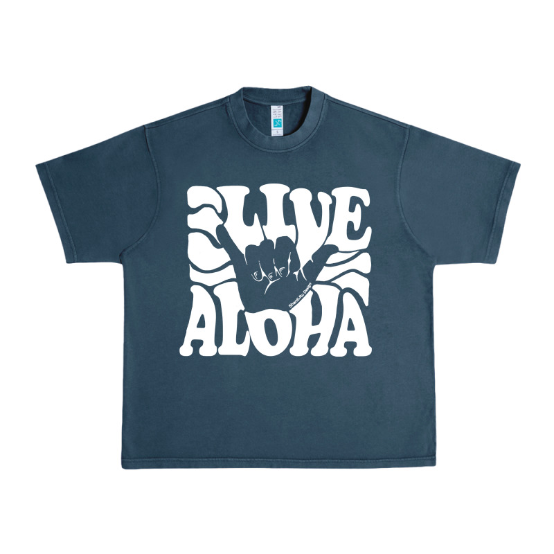 Vintage Live Aloha State Hawaiian Islands Shaka Hawaii Maui Pullover H Urban Heavy Tee by linhVisuals | Teevron