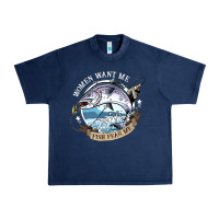 Navy funny women want me, fish fishing fear t shirt Urban Heavy Tee - linhVisuals