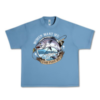 Pebble Blue funny women want me, fish fishing fear t shirt Urban Heavy Tee - linhVisuals