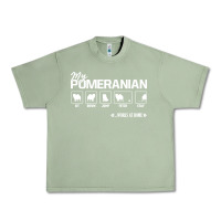 Oil Green dog pomeranian cute dog puppy pet black paw Urban Heavy Tee - linhVisuals