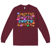 Burgundy Swiftie Swiftie Valentines Long Sleeve Tee - CowhideDigitalArt