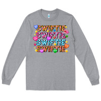 Heather Grey Swiftie Swiftie Valentines Long Sleeve Tee - CowhideDigitalArt