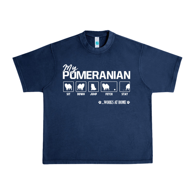 Dog Pomeranian Cute Dog Puppy Pet Black Paw Urban Heavy Tee by linhVisuals | Teevron