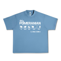Pebble Blue dog pomeranian cute dog puppy pet black paw Urban Heavy Tee - linhVisuals