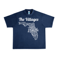 Navy the villages fl   florida city mandala t shirt Urban Heavy Tee - linhVisuals