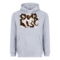 Heather Grey cowhide Heavyweight Hoodie - RanaPortraitStore