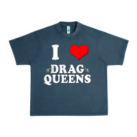 Midnight Navy i love drag queens  i heart drag queens t shirt Urban Heavy Tee - linhVisuals