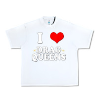 White i love drag queens  i heart drag queens t shirt Urban Heavy Tee - linhVisuals