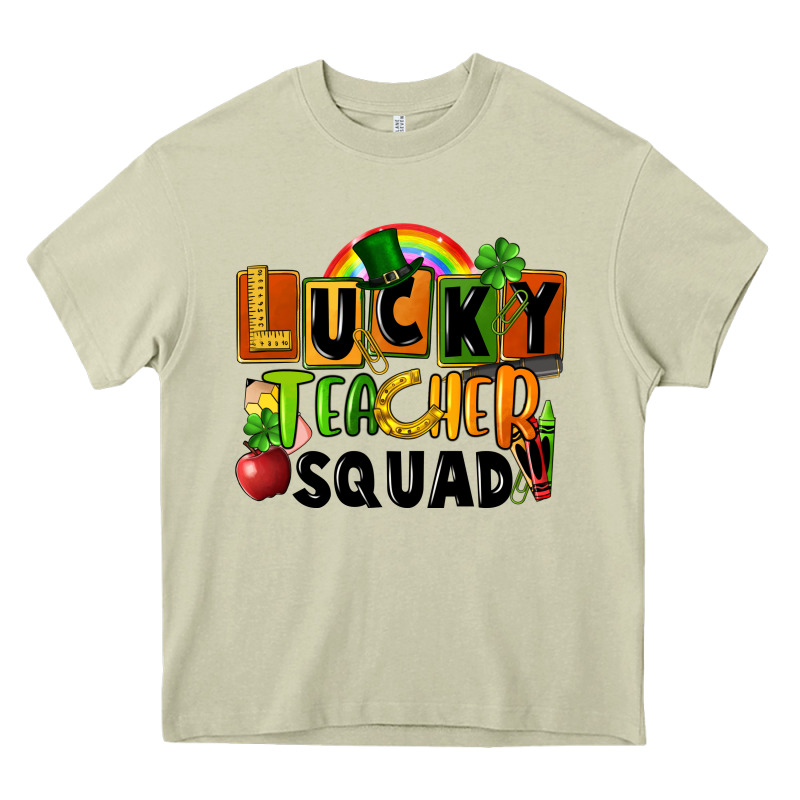 Lucky Teacher Squad St. Patricks Day Heavy Core Tee by FaDigitalArtStudio | Teevron