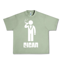 Oil Green cigar smoker Urban Heavy Tee - linhVisuals