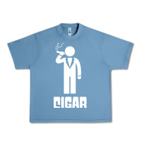 Pebble Blue cigar smoker Urban Heavy Tee - linhVisuals
