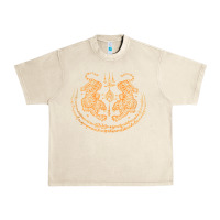 Sandshell twin tiger sak yant tattoo muay thai thailand martial art tank top Urban Heavy Tee - linhVisuals